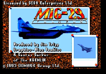 Mig-29 Fighter Pilot (Europe) screen shot title